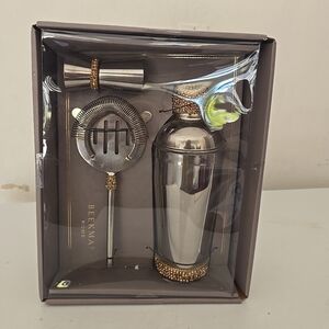 Cocktail shaker with Gold Color Glitter